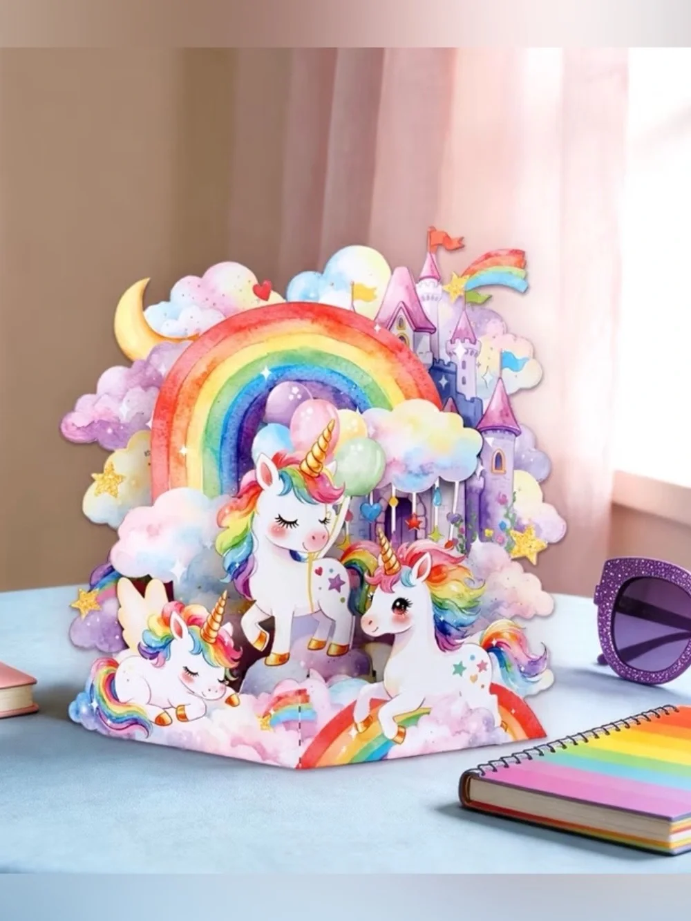 Rainbow Unicorn Pop-Up Card